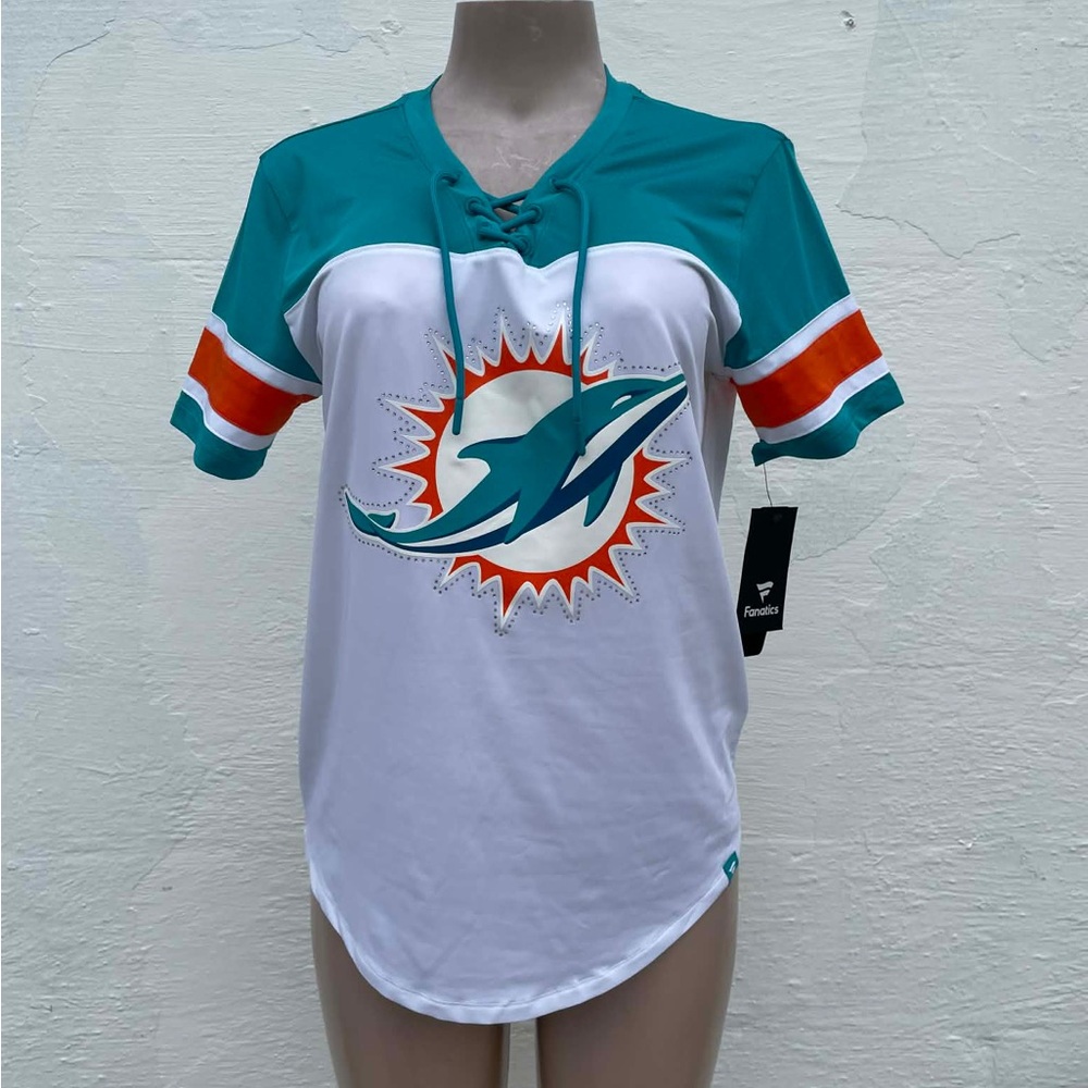 Fanatics Teal and White Football Jersey
